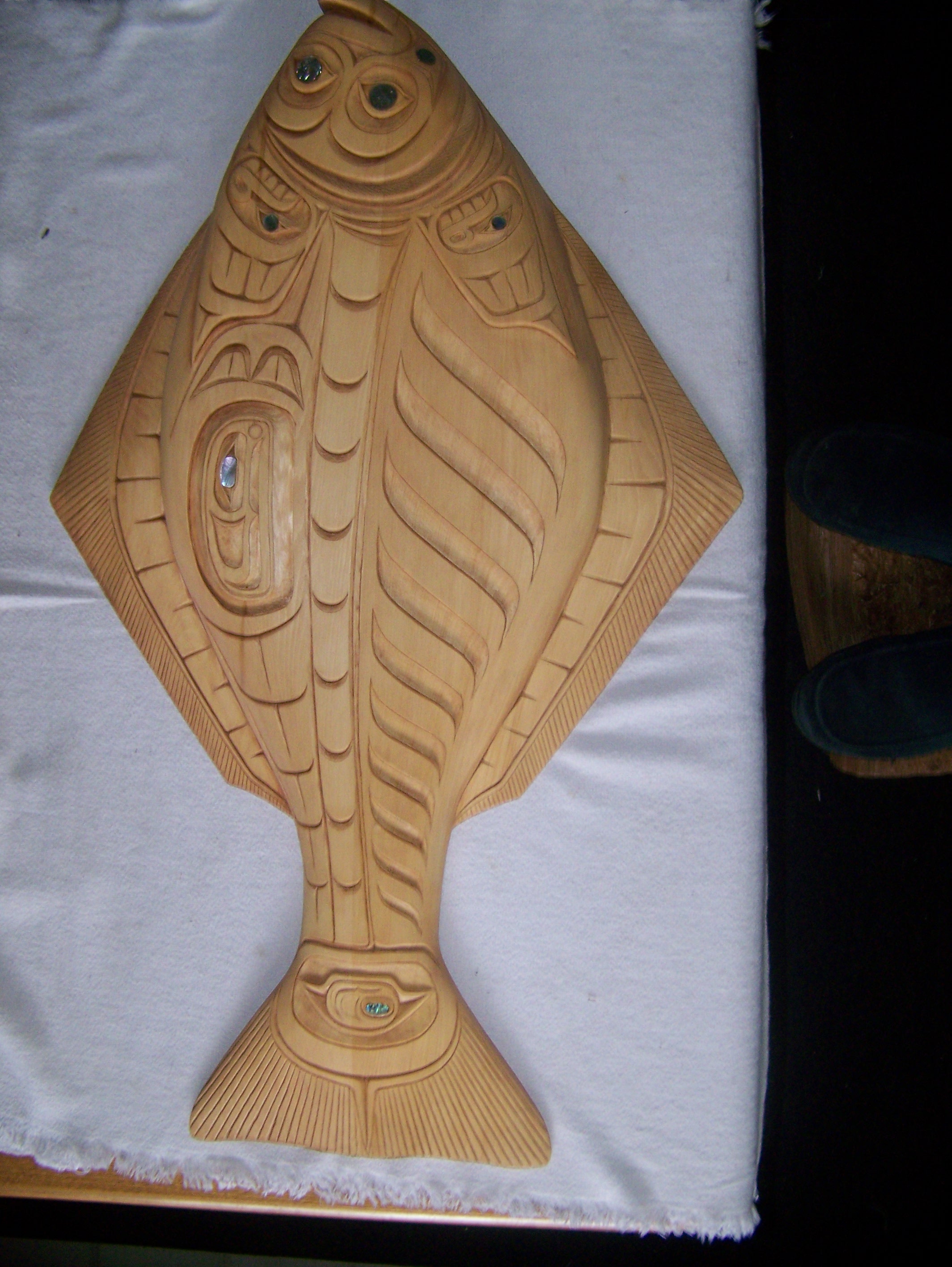 Tlingit halibut formline carving